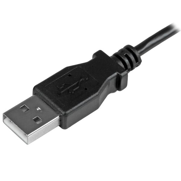 CABLE DE 2 M MICRO USB CONECTORADAP ACODADO A LA IZQUIERDA .