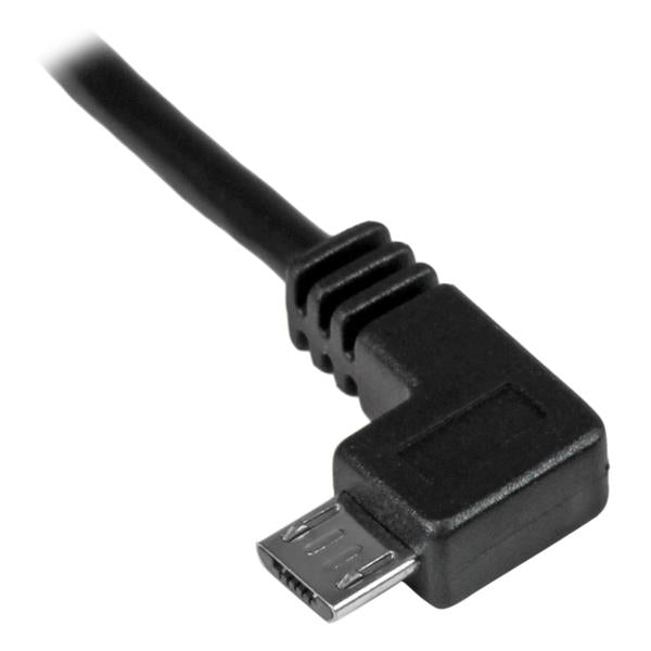 CABLE DE 2 M MICRO USB CONECTORADAP ACODADO A LA IZQUIERDA .