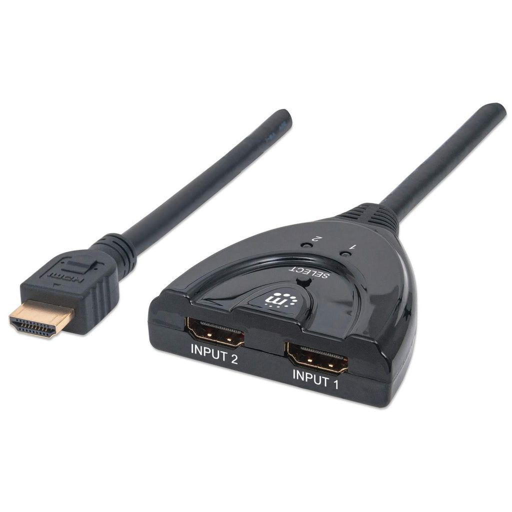 SWITCH HUB HDMI 2 PTOS 1080P CABL CON BOTON DE SELECCION MANUAL