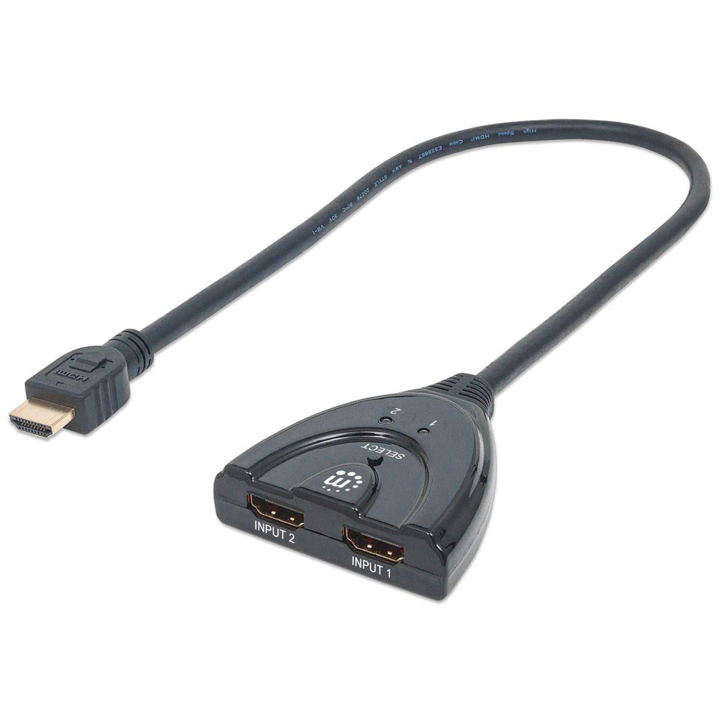 SWITCH HUB HDMI 2 PTOS 1080P CABL CON BOTON DE SELECCION MANUAL