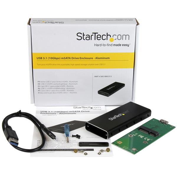 STARTECH CONSIG GABINETE DE UNIDAD DE MSATA CARR USB 3.1 .