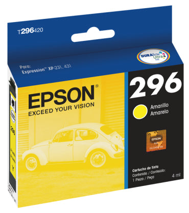 T296420-AL Cartucho Epson 296 Amarillo 4ml 250 Páginas