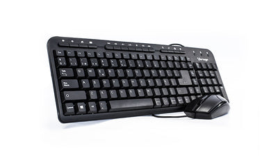 Kit de teclado multimedia y mouse KM-105 Vorago, Alámbrico, USB, Negro (Español)