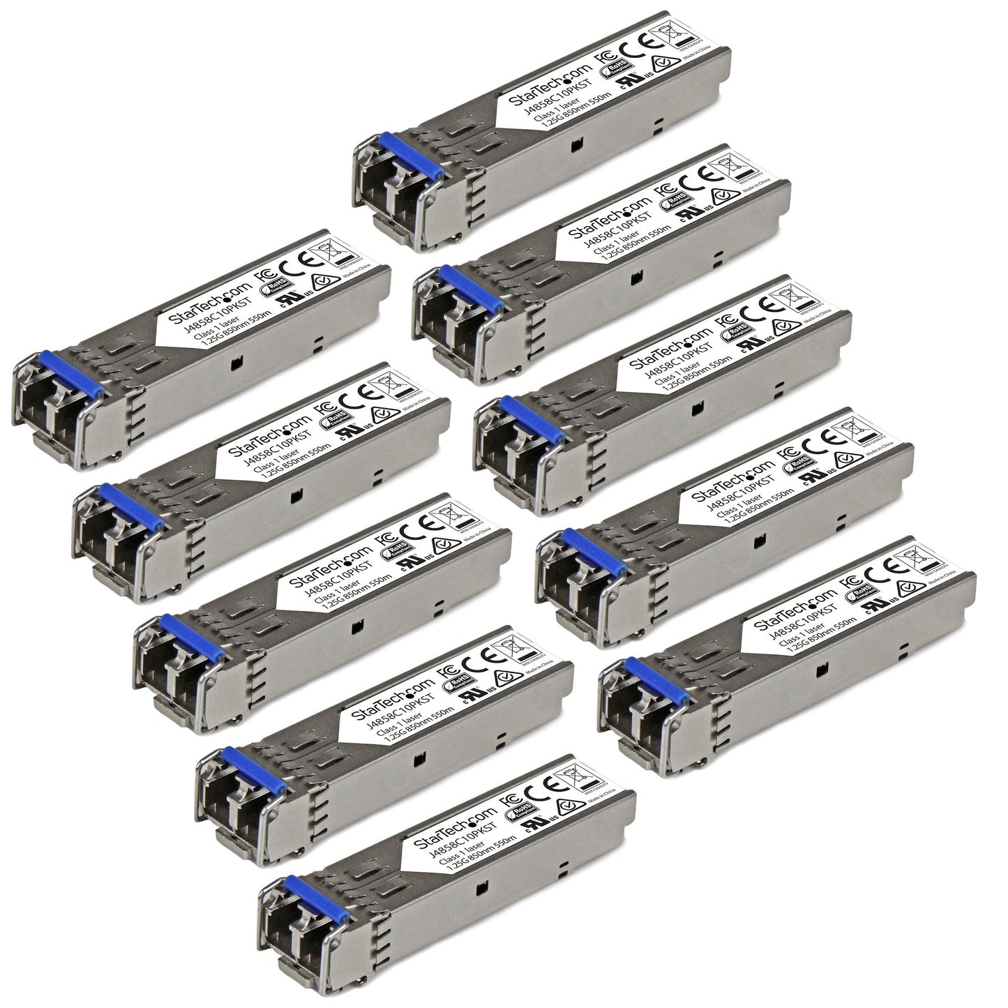 STARTECH CONSIG PAQUETE DE 10 MODULOS SFP PERP FIBRA 1GB COMPATIBLE J4859C