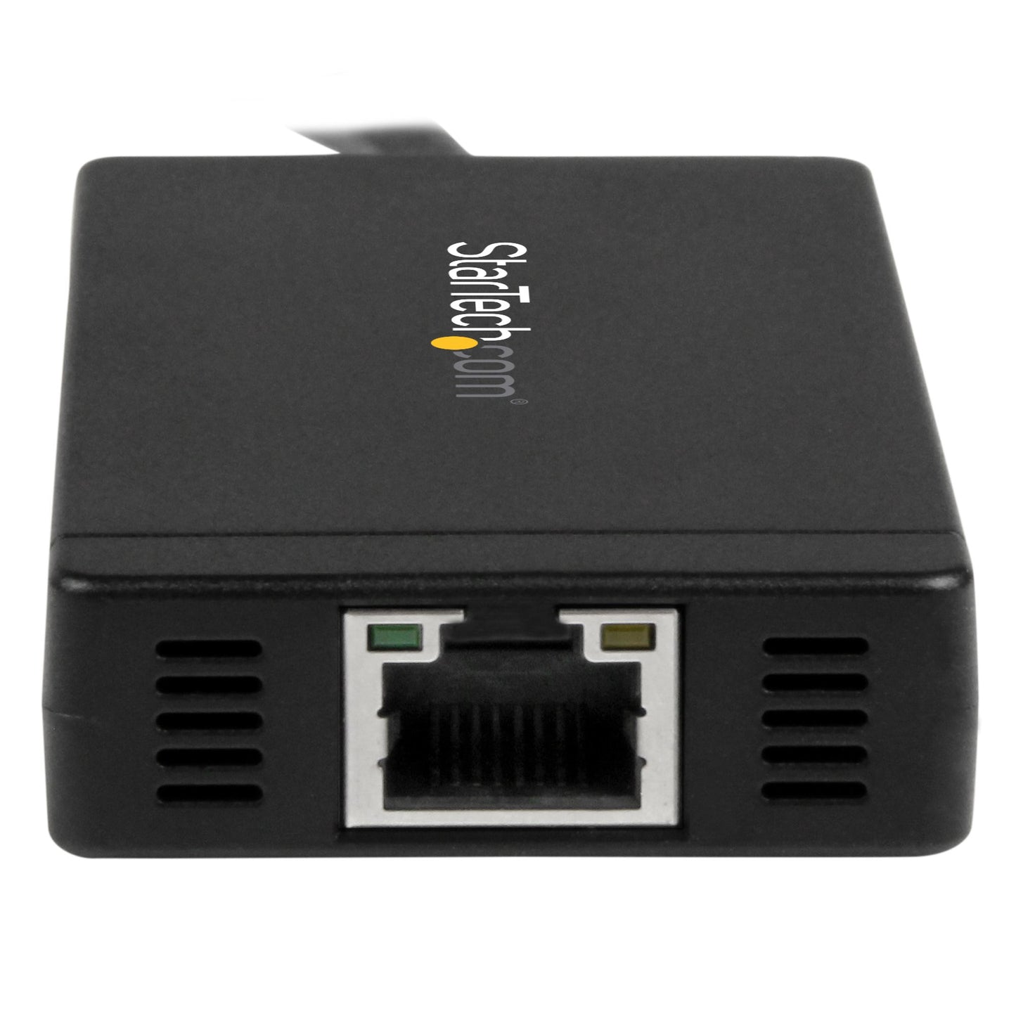 Concentrador USB 3.0  STARTECH de 3 Puertos con USB-C y Ethernet Gigabit - 5Gbps - Hub con Adaptador de Alimentación - 3 puertos USB, color negro