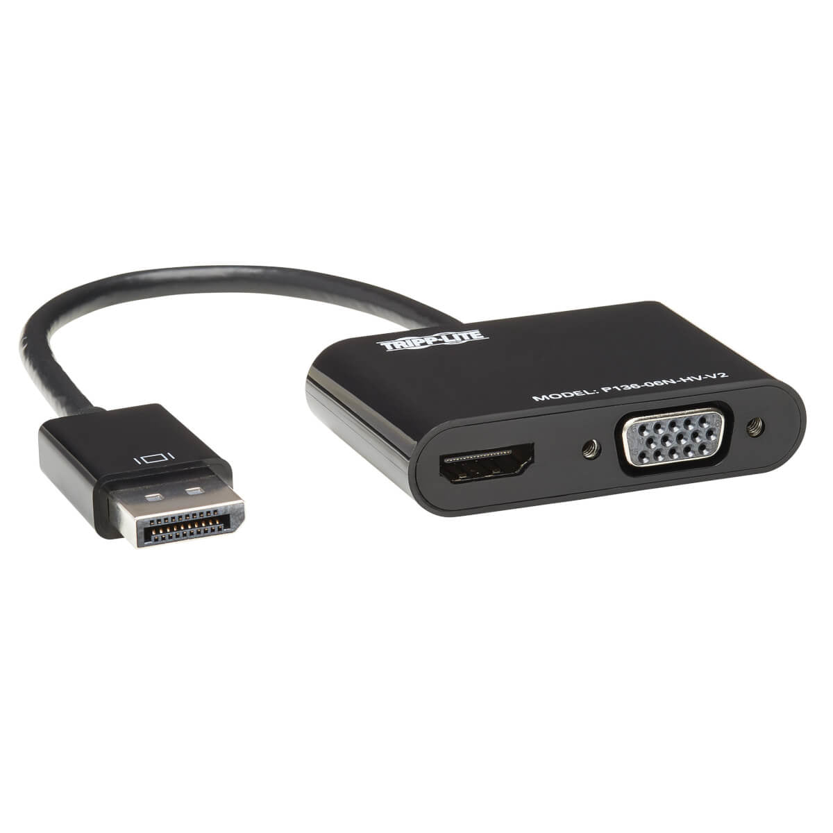 Tripp Lite Adaptador DisplayPort Macho - HDMI/VGA Hembra, Negro