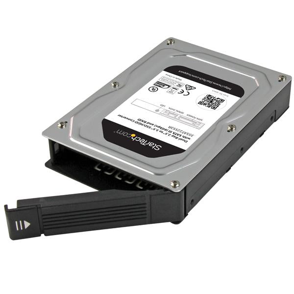 STARTECH CONSIG GABINETE ADAPTADOR SATA RAID CARR 2 BAHIAS DE 2.5 A 3.5 PULGADAS