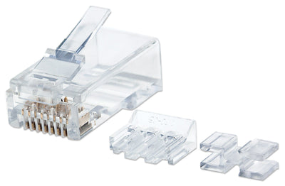 IC INTRACOM PLUG MODULAR RJ45 UTP CAT6 CABL SOLIDO 80PZS CONTACTO CHAPA ORO