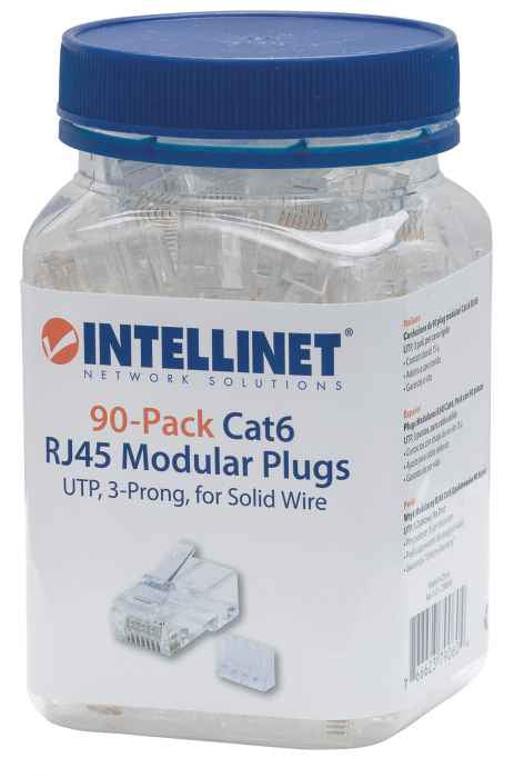 Contector IC Intracom RJ-45 Cat6 UTP, Transparente