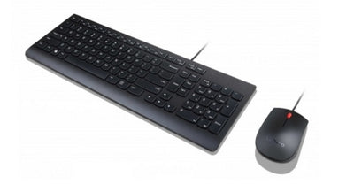 Combo teclado y mouse Esencial Lenovo, Alámbrico, USB, Negro