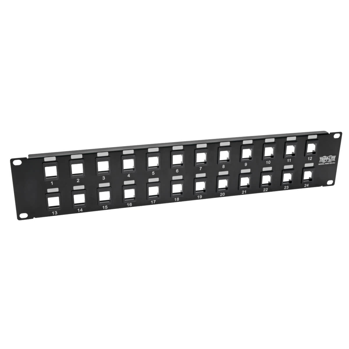 TRIPPLITE CONSIG. PANEL CONEXIONES SIN BLINDAJE BOPT RJ45 KEYSTONE 24 PUERTOS 2U RACK