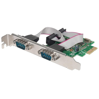 Tarjeta Serial PCI Express, dos puertos DB9 para instalación de buses express