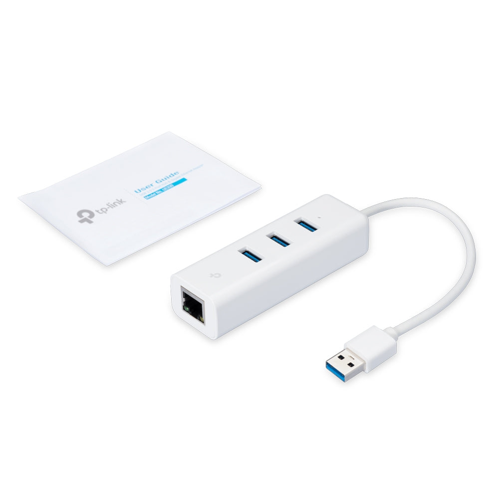 TP-LINK ADAPTADOR USB 2 EN 1 CON HUB CTLR DE 3 PUERTOS USB 3.0 Y ADAPTADOR