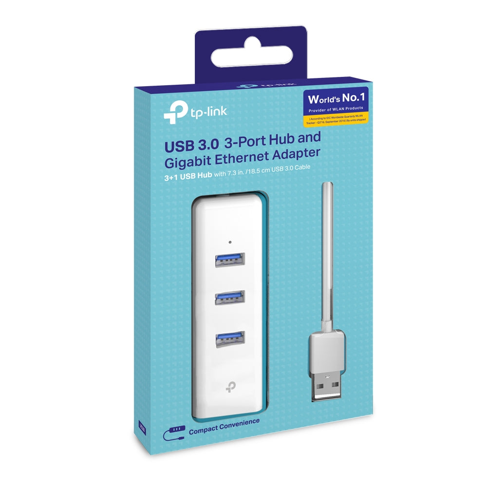 TP-LINK ADAPTADOR USB 2 EN 1 CON HUB CTLR DE 3 PUERTOS USB 3.0 Y ADAPTADOR