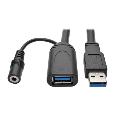 Cable USB Tripp Lite U330-20M, A Macho - USB A Hembra, 20m, Negro