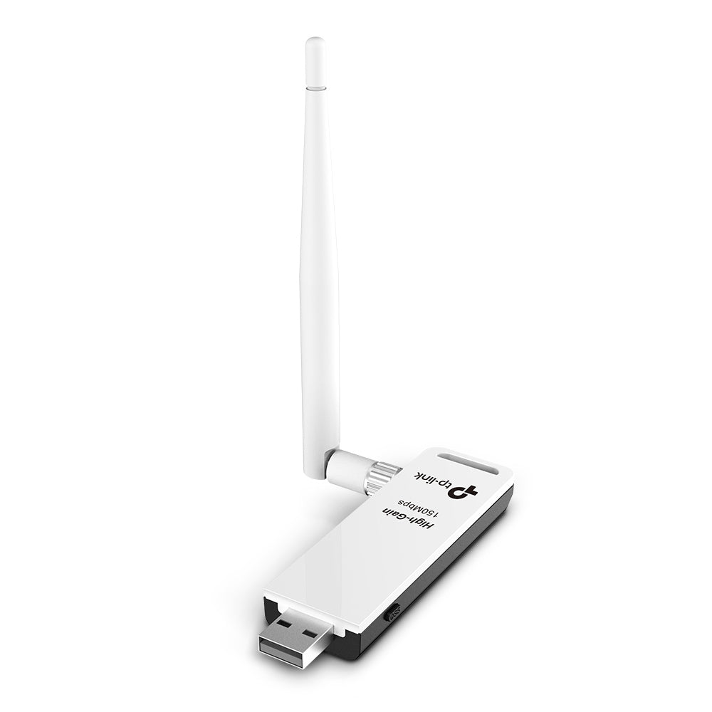 Adaptador de Red TP-Link USB TL-WN722N, Inalámbrico, 2.4 - 2.4835 GHz, con Antena de 4dBi