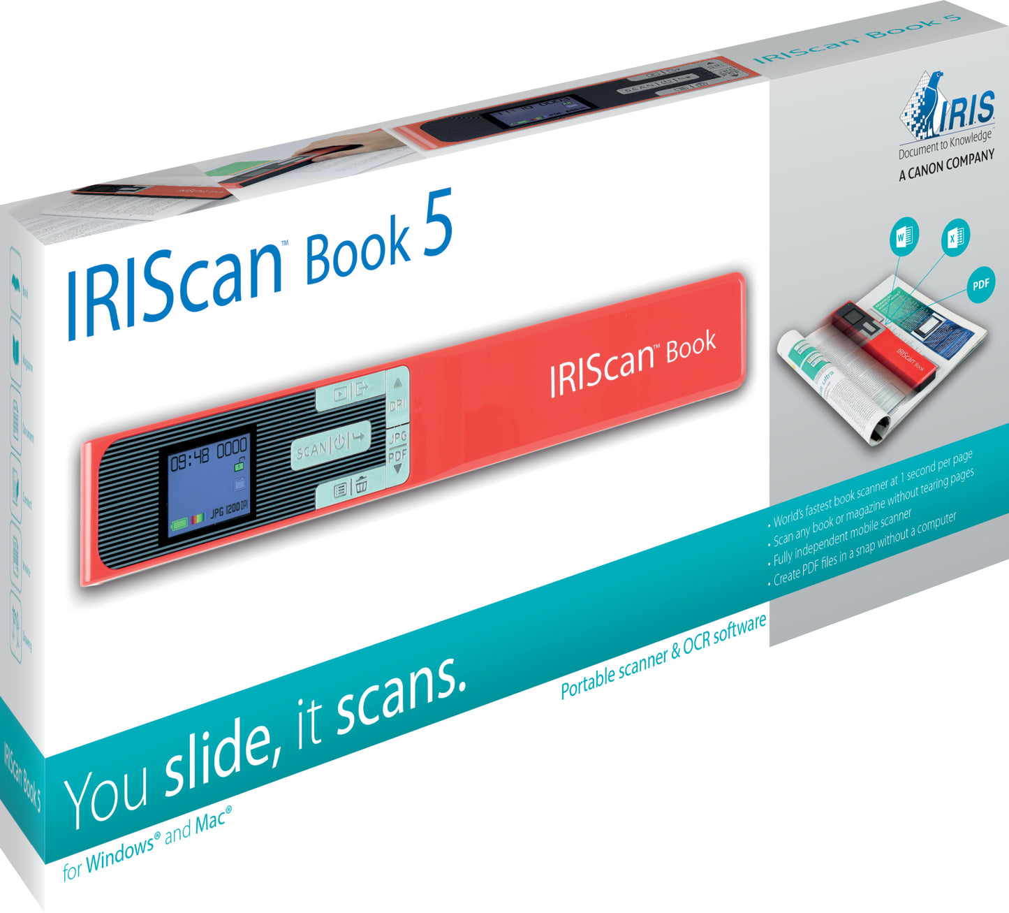 IRIS ESCANER IRISCAN BOOK 5 WHITE PERP 30 PPM WIN / MAC ISCB4-0001553 Scanner I.R.I.S. IRIScan Book 5, Escáner Color, USB, Blanco 30 PPM WIN / MAC ISCB4-0001553