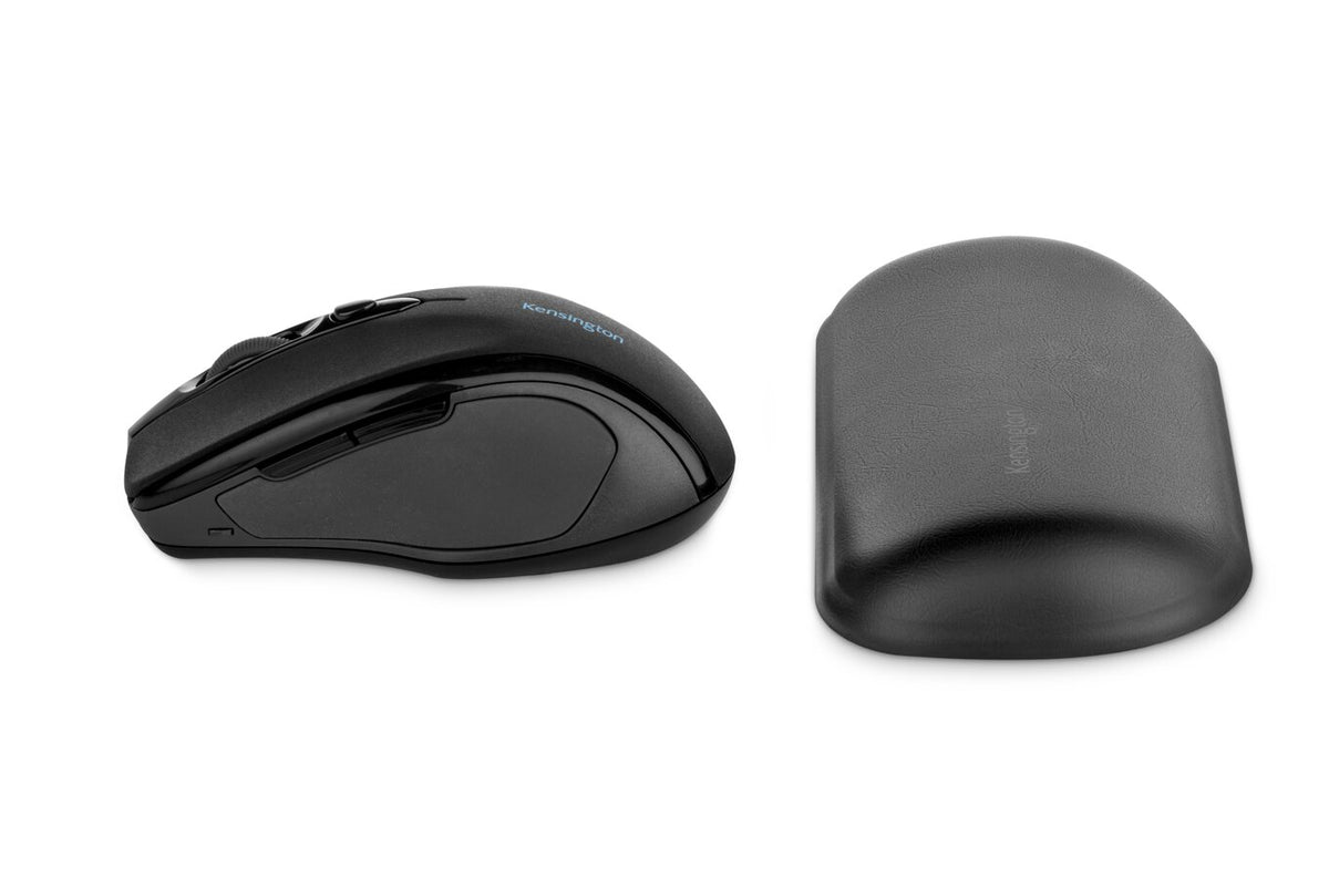 Reposamuñecas para Mouse Kensington K52802WW ErgoSoft | Gel + TPU Ultrasuave | Ergonómico | Base Antideslizante | 73×152×18mm | Negro | TAA | SKU K52802WW
