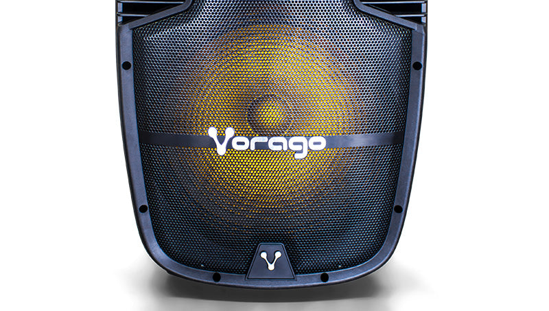 VORAGO BAFLE VORAGO KSP-500 NEGRO 15INSPKR BT 2 MICROFONOS RECARGABLE C/TRIPI