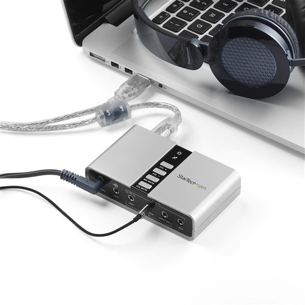 Startech Tarjeta de Sonido 7.1, USB Externa, Adaptador-Conversor, puerto SPDIF, Audio Digital Óptico, 48kHz Velocidad de muestreo máxima en Lectura