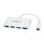 STARTECH CONSIG HUB CONCENTRADOR USB 3.0 USB-C PERP A 4 PUERTOS USB A BLANCO
