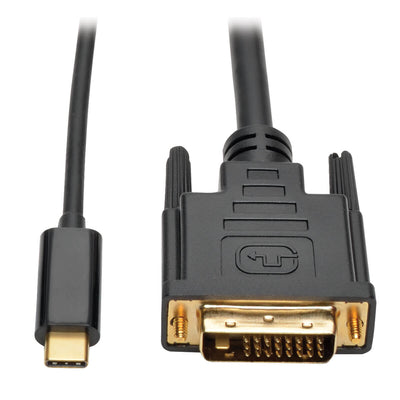 Cable Tripp Lite U444-006-D, USB C Macho - DVI-D Macho, 1.8 Metros, Compatible con Thunderbolt 3, Negro