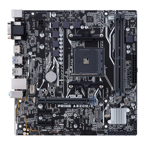 PRIME A320M-K Tarjeta Madre ASUS micro ATX MB PRIME A320M-K, S-AM4, AMD A320, HDMI, 32GB DDR4 para AMD