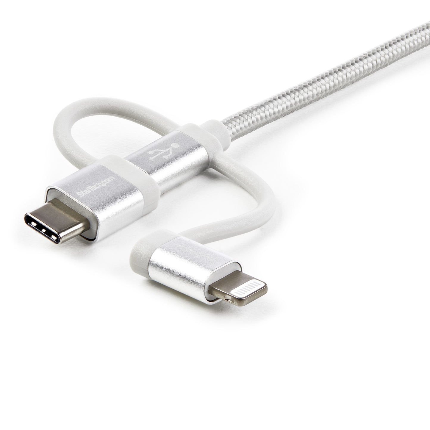 STARTECH CONSIG CABLE TRENZADO DE 1M USB A USB CABL C MICRO USB LIGHTNING CARGADOR