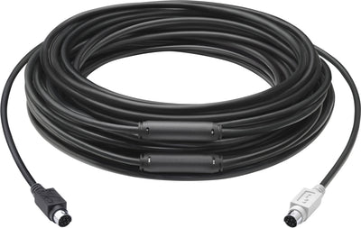 Cable de extensión DIN Logitech 939-001490, 15 metros, para equipo de videoconferencia GROUP, Negro