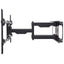 Soporte de pared para pantallas de 37" a 90" con movimiento articulado ajustable para girar, inclinar, o nivelar de color negro
