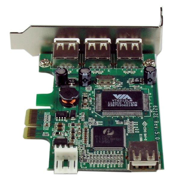 Adaptador tarjeta PCI Express STARTECH  Perfil Bajo USB 2.0 Alta Velocidad - 3 Externos y 1 Interno - 4 puertos USB