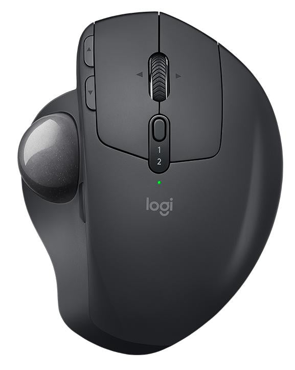 Mouse MX ERGO Trackball Logitech, Inalámbrico, Bluetooth, 380DPI, Negro