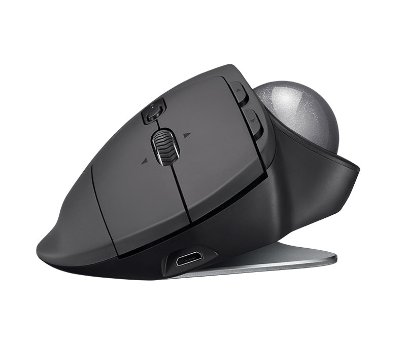Mouse MX ERGO Trackball Logitech, Inalámbrico, Bluetooth, 380DPI, Negro