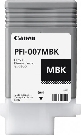 CANON CARTUCHO INKJET PFI-007 MBK INK MATTE NEGRO 90ML P PLOTTER IPF670