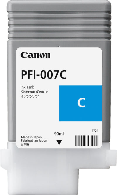 CANON CARTUCHO INKJET PFI-007 C CYAN INK DE 90ML P PLOTTER IPF670E