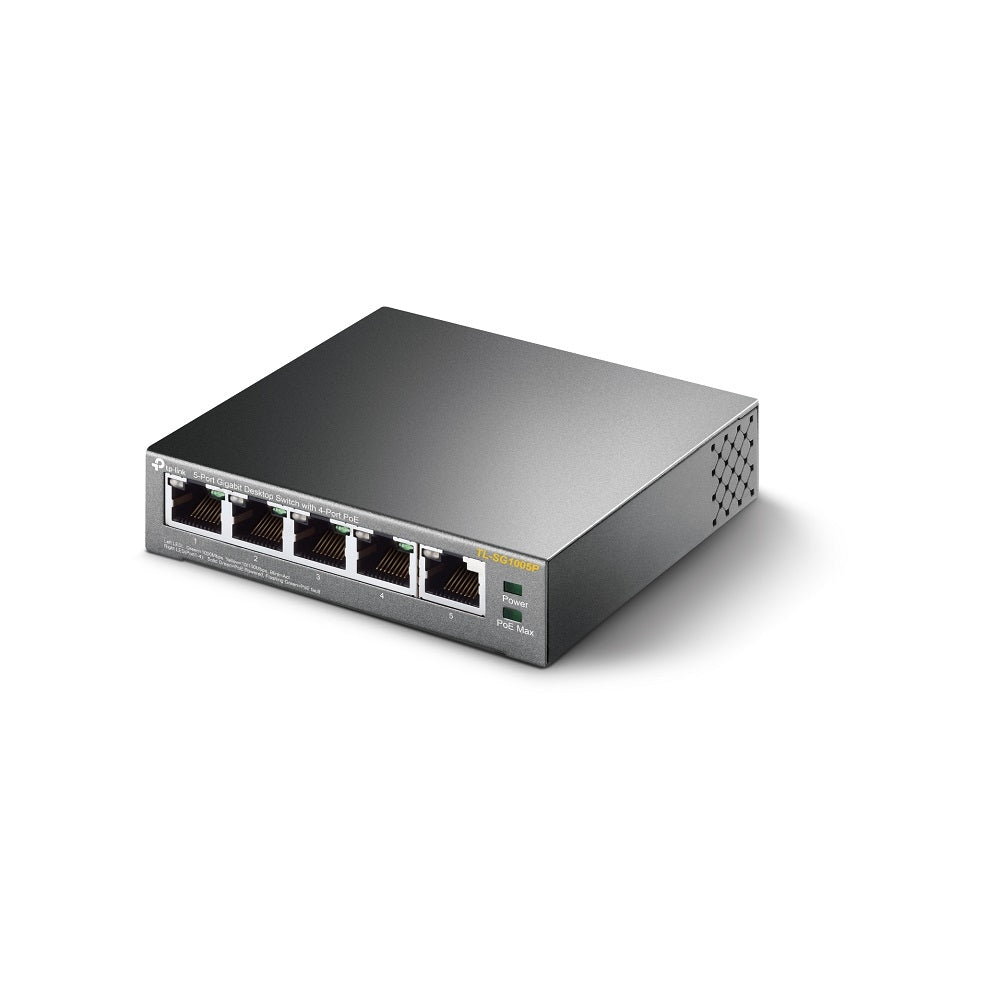 TP-LINK SWITCH ESCRITORIO DE 5 PTOS PERP GIGABIT CON 4 PUERTOS POE SIN ADM