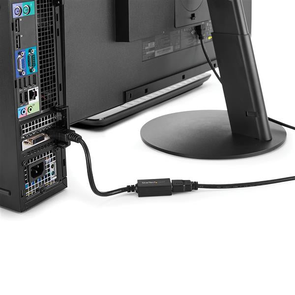 Adaptador convertidor de video STARTECH DisplayPort™ a HDMI® - Cable DP Pasivo - 1920x1200 - 1 x 19-pin HDMI Digital Audio/Video - Female - Negro