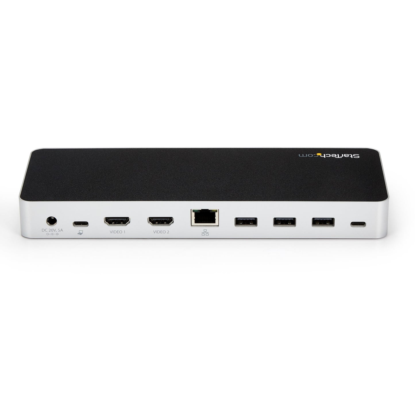 StarTech.com Docking Station USB-C de Dos Pantallas para Laptop, 4x USB 3.0, 2x HDMI, Negro/Plata