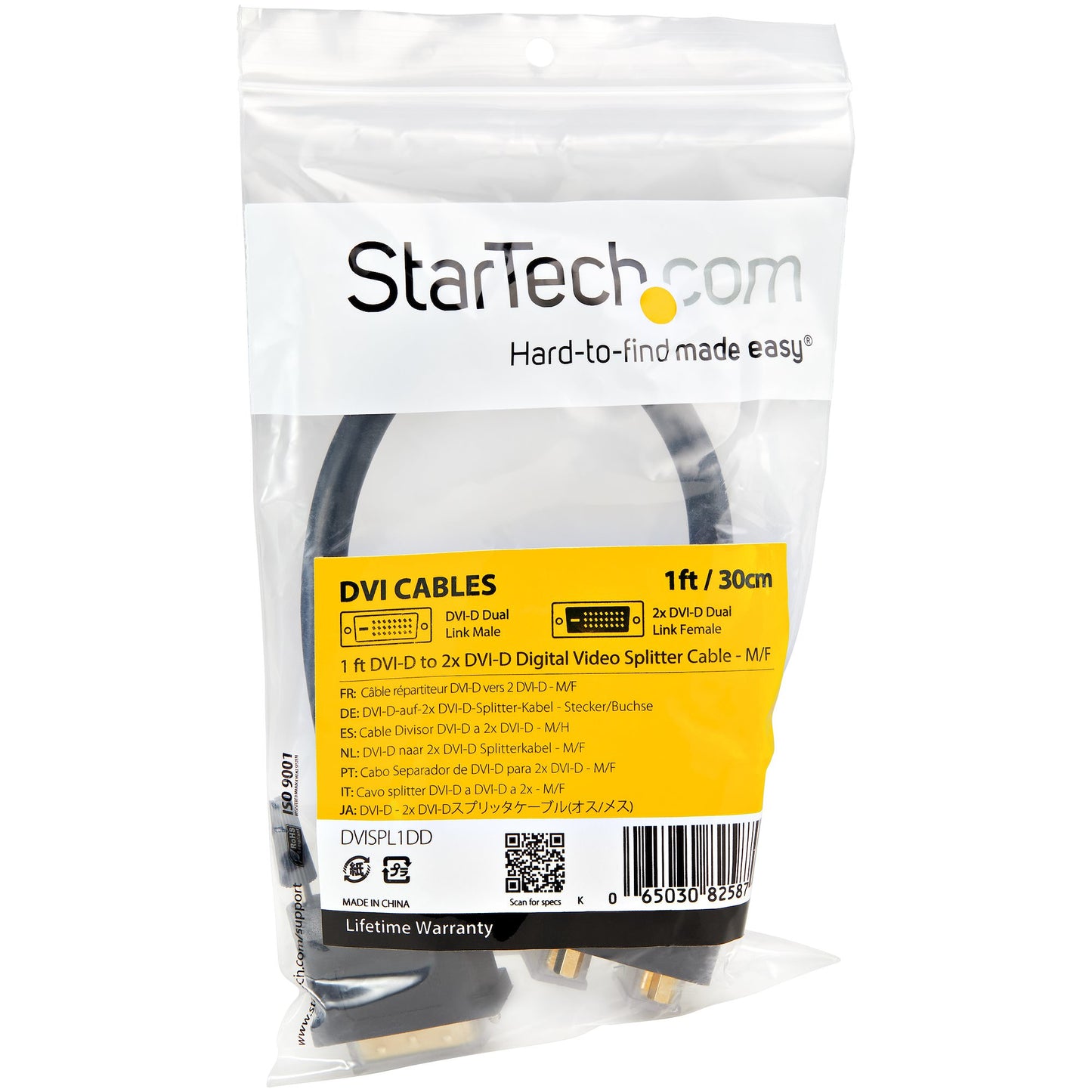 STARTECH CONSIG DIVISOR SPLITTER VIDEO DVI-D 2 CABL PUERTOS COMPACTO .