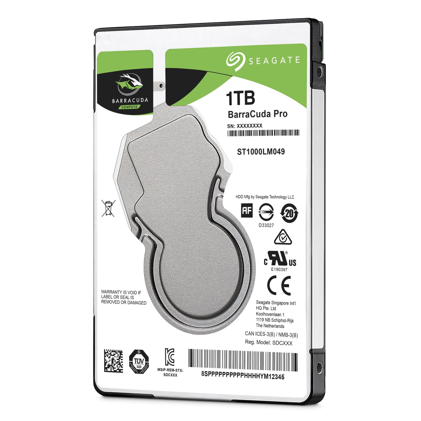 Disco Duro Interno 1TB, 2.5", Sata 6Gb/s, 7200rpm, 128MB, 7mm, para Laptop, Pc´s & All in One, 5 Años de Garantia, Barracuda Pro Seagate.