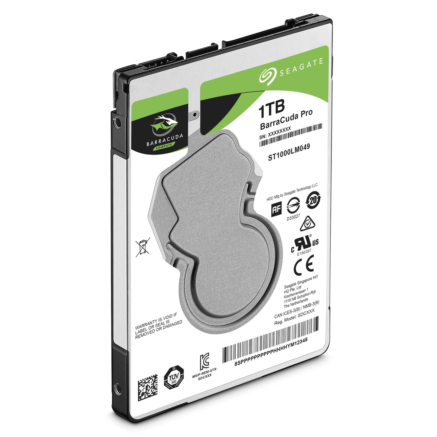 Disco Duro Interno 1TB, 2.5", Sata 6Gb/s, 7200rpm, 128MB, 7mm, para Laptop, Pc´s & All in One, 5 Años de Garantia, Barracuda Pro Seagate.