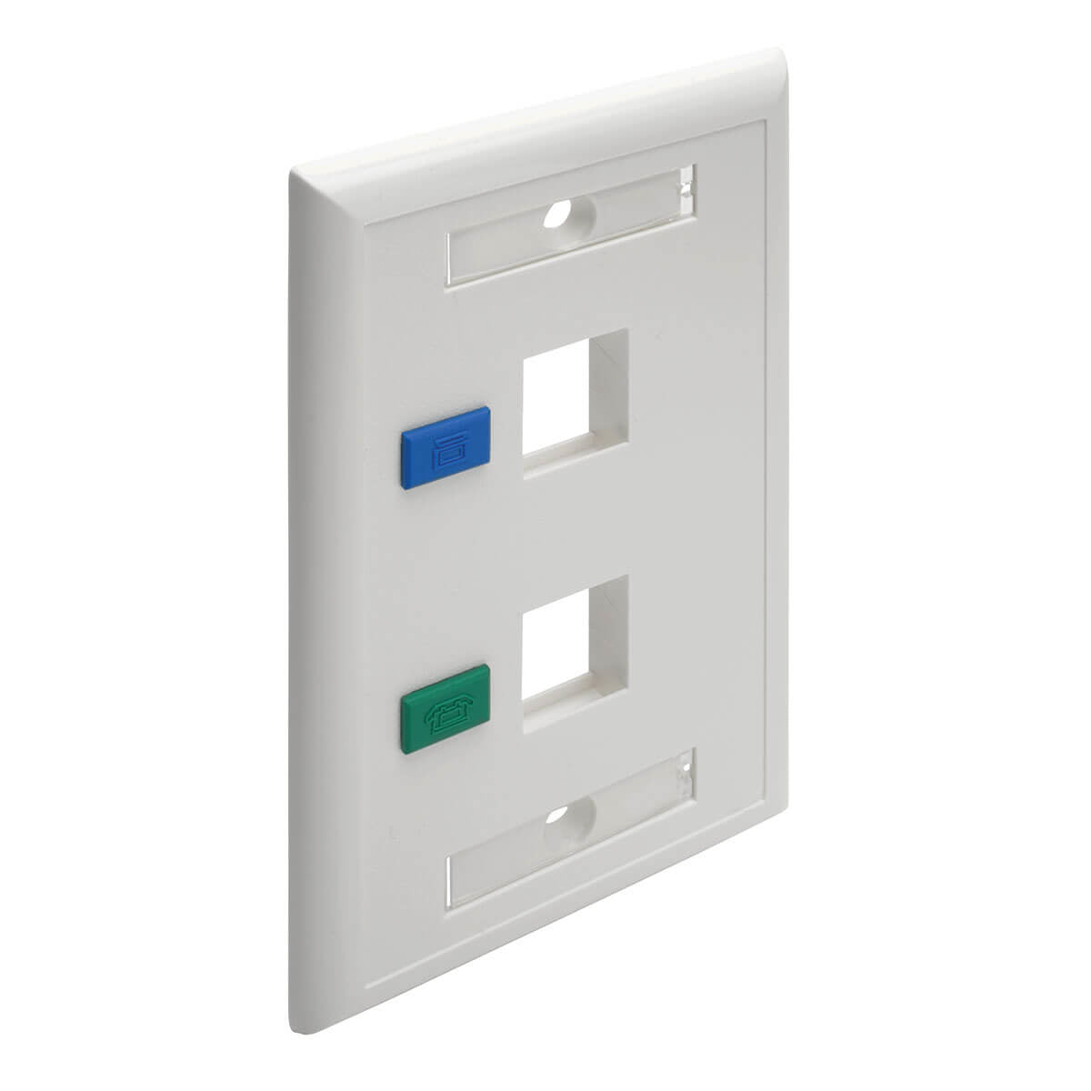 Placa para Pared Tripp Lite N042-001-WH, 2 Puertos RJ-45, Blanco