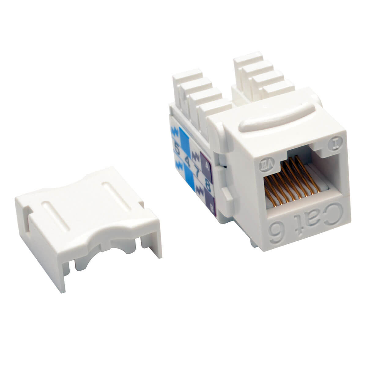 TRIPPLITE CONSIG. CONECTOR KEYSTONE JACK 110 ADAP PUNCHDOWN CAT6/CAT5E BLANCO .