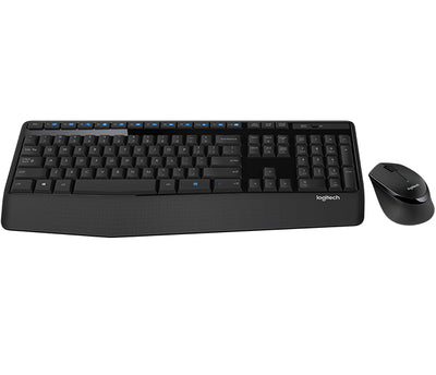 Kit de teclado y mouse Combo MK345 Logitech, Inalámbrico, USB, Negro (Español)
