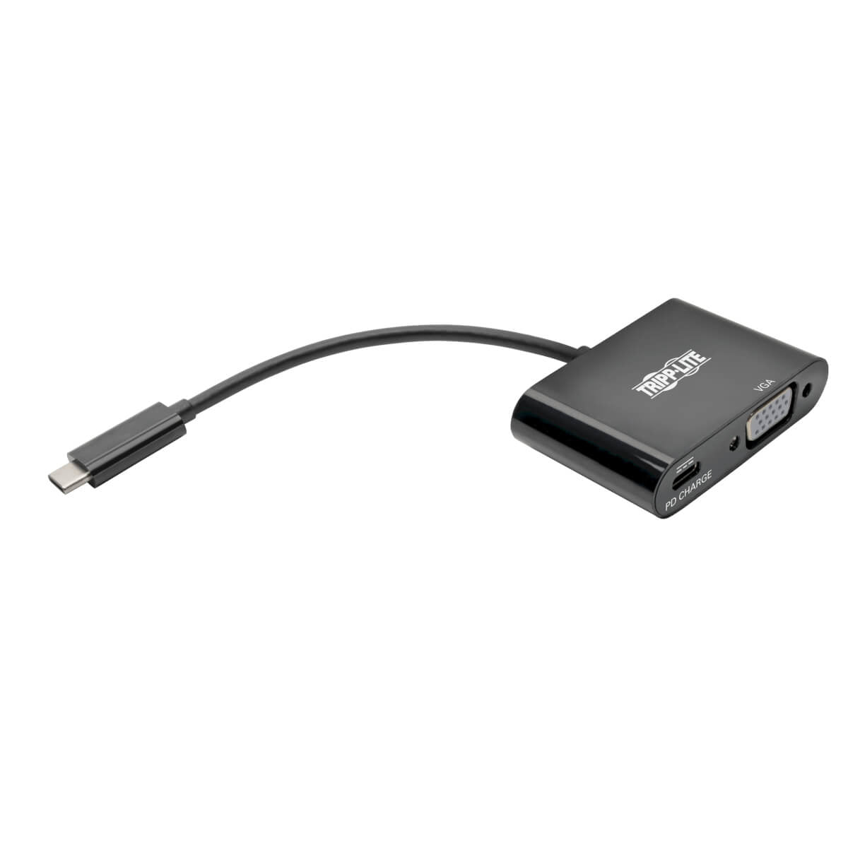 Adaptador Tripp Lite U444-06N-VB-C, USB C Macho - VGA Hembra, Compatible con Thunderbolt 3, Negro
