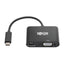 Adaptador Tripp Lite U444-06N-VB-C, USB C Macho - VGA Hembra, Compatible con Thunderbolt 3, Negro