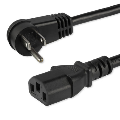 STARTECH CONSIG CABLE DE 3M DE ALIMENTACION CABL ACODADO NEMA 5-15P A C13 DE PC