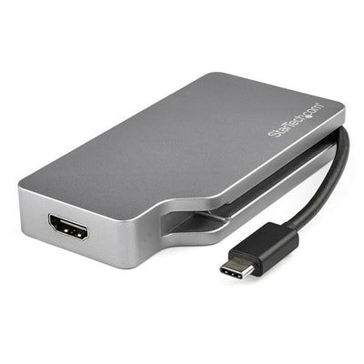 Adaptador USB-C Multipuertos de Video - de Aluminio - USB Tipo C a VGA / 4K HDMI/Mini DisplayPort/DVI