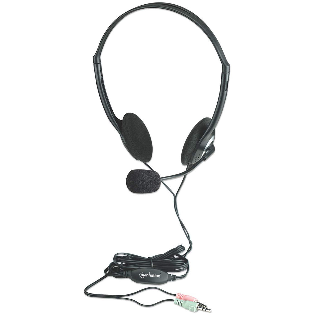 INTRACOM AUDIFONOS DIADEMA AJUSTABLE PERP MICROFONO CONTROL DE VOLUMEN 3.5MM