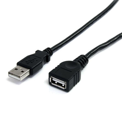 StarTech.com Cable de 0.9m de Extensión Alargador USB 2.0 - Macho a Hembra USB A - Extensor - Extremo Secundario: 1 x 4-pin USB 2.0 Type A - Female - 480Mbit/s - Cable de extensión - Apantallado - Níquel Conector chapado - Plenum - 24/28 AWG - Negro